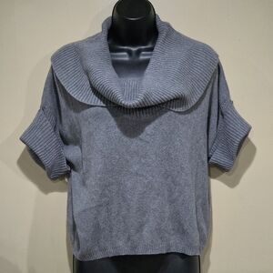 Kenneth Cole Reaction Women's Sweater Pullover 100% Cotton Cropped Gray Size S